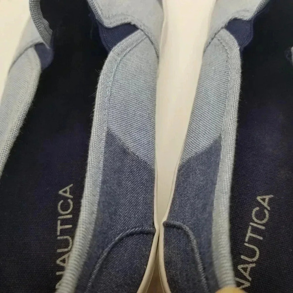 Nautica Chambray Nautical Two-tone Blue Slip-on Shoes Sz 8 - Picture 6 of 8